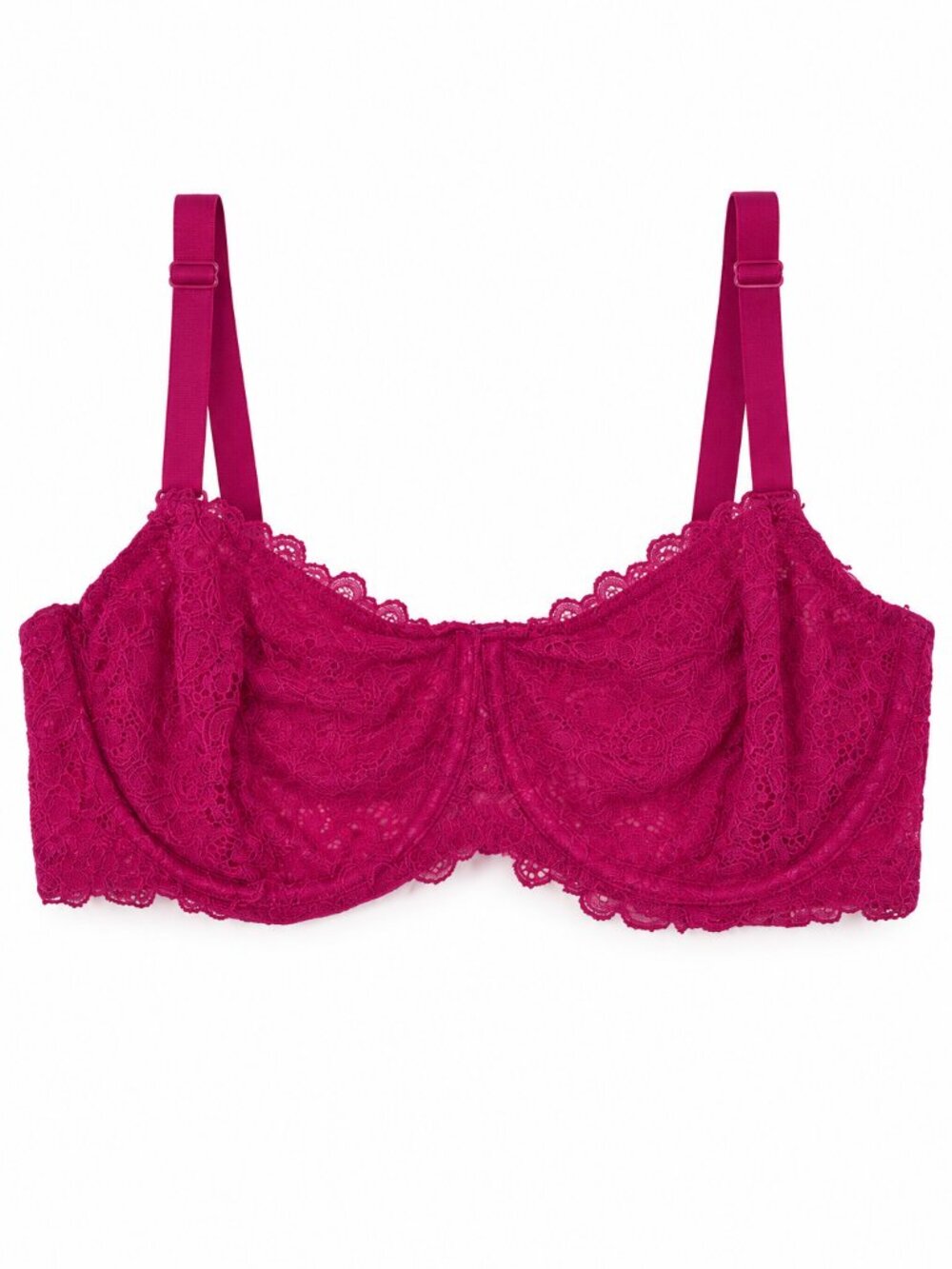 Soma Embrace Perfect Fit Underwire Lace Bra 36DD Magenta Pink